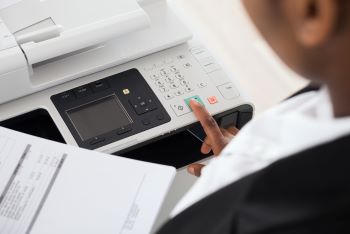 Person using printer