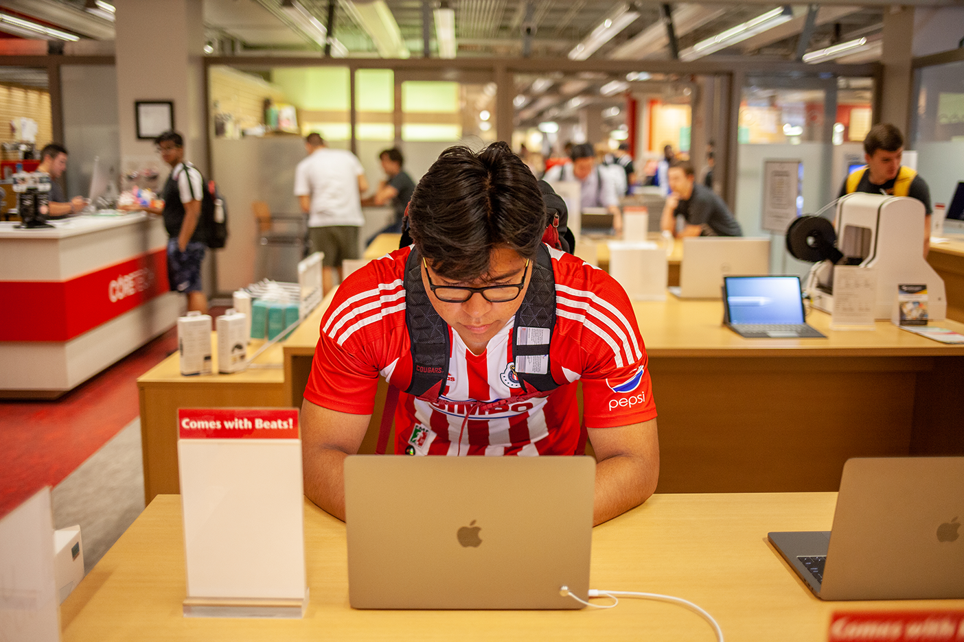 Student shopping at CORETECH
