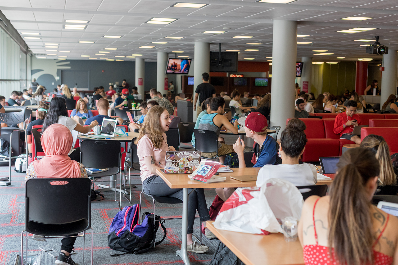 Students in the CUB Lair