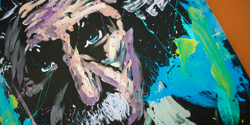 Einstein (painting) by David Garibaldi 2011 [Quite Lounge CUB 1st Floor]